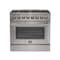 Forno Galiano Gold Professional 36In. Freestanding Dual Fuel Range FFSGS6156-36 - alternate 1